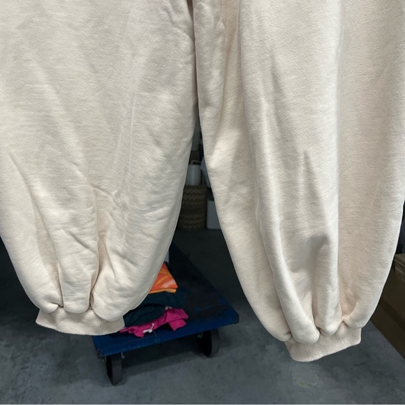 Nap Loungewear Balloon Leg Jogger Pants Sweatpants Beige size XL - Picture 7 of 9